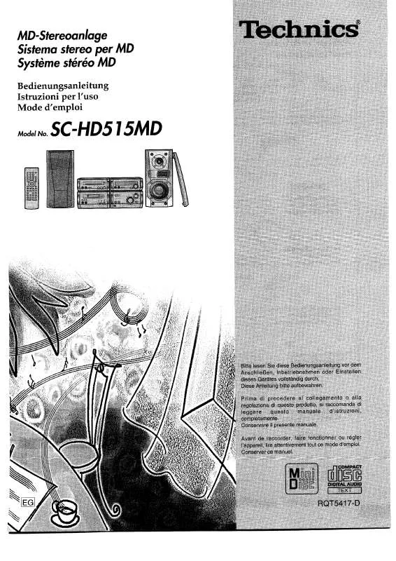 Mode d'emploi PANASONIC SC-HD515MD