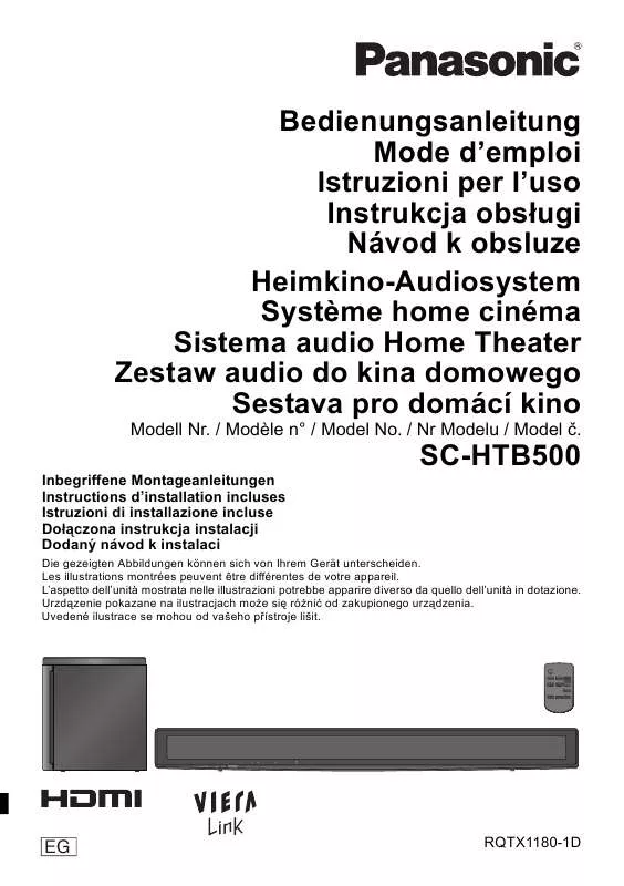 Mode d'emploi PANASONIC SC-HTB500