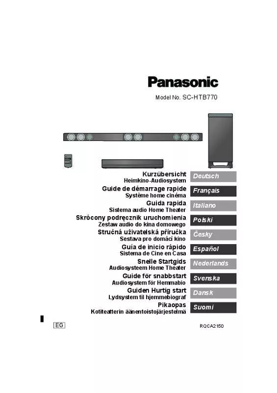 Mode d'emploi PANASONIC SC-HTB770EG