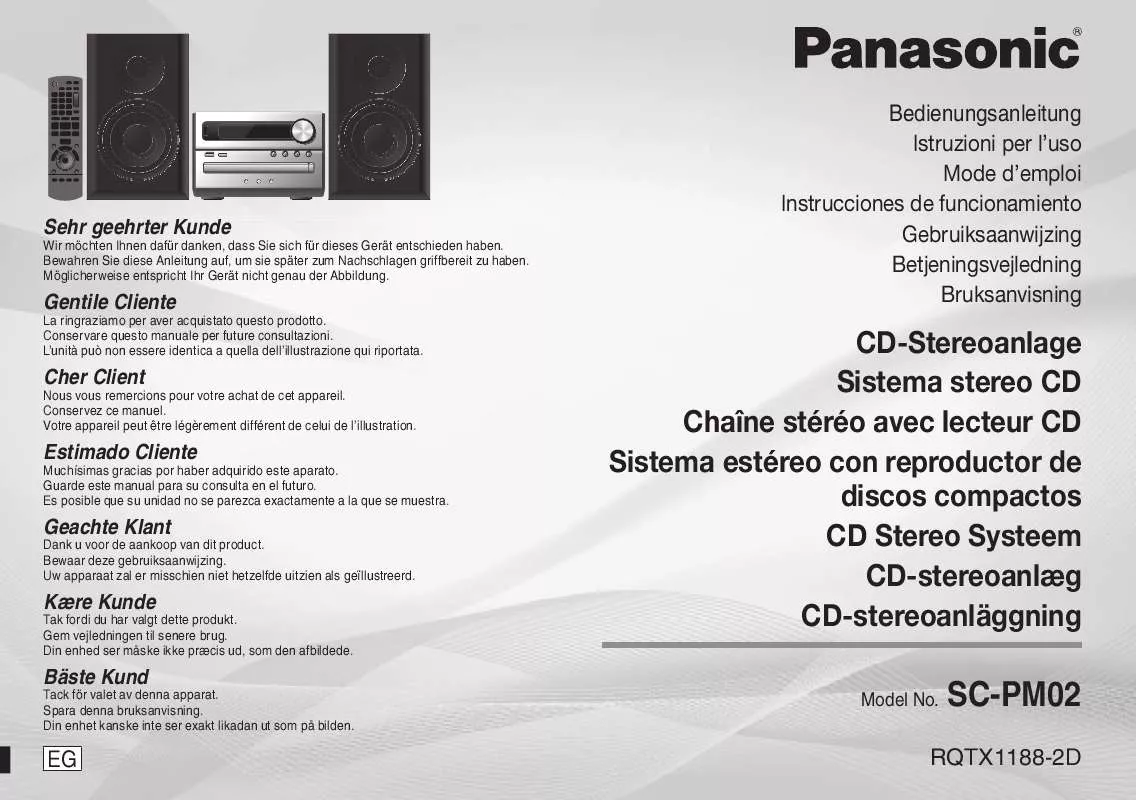 Mode d'emploi PANASONIC SCPM02EG