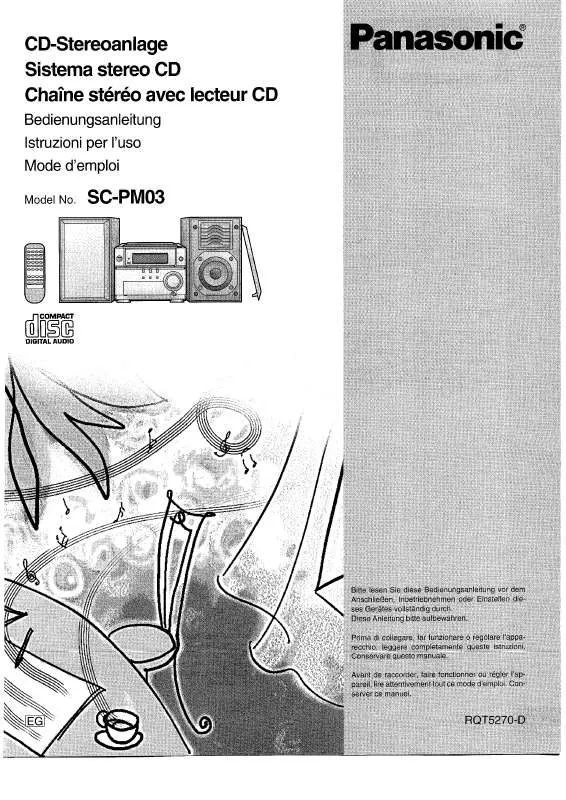 Mode d'emploi PANASONIC SC-PM03