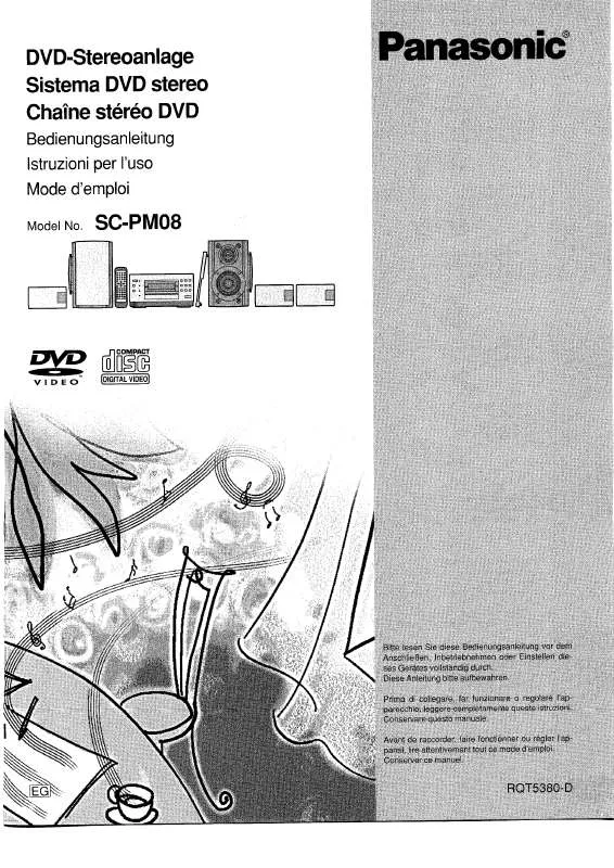 Mode d'emploi PANASONIC SC-PM08