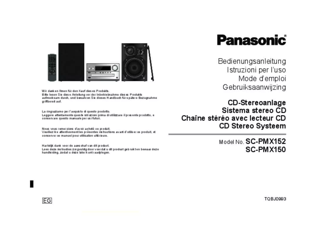 Mode d'emploi PANASONIC SCPMX150EG