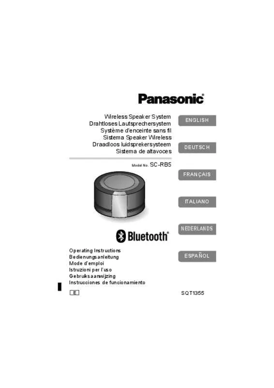 Mode d'emploi PANASONIC SC-RB5E