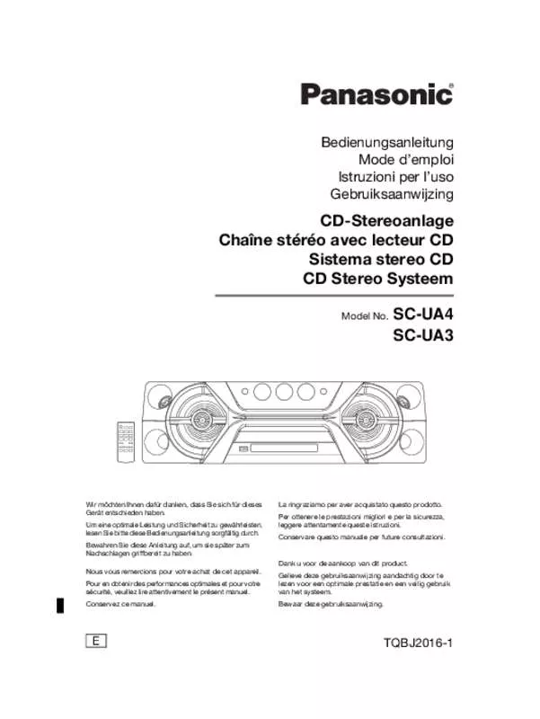 Mode d'emploi PANASONIC SC-UA3E