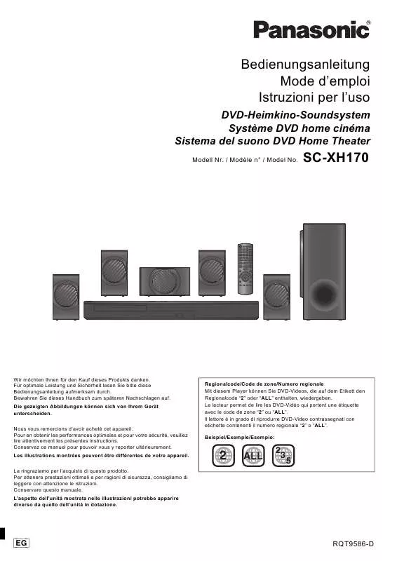 Mode d'emploi PANASONIC SC-XH170