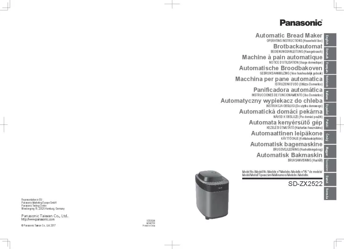 Mode d'emploi PANASONIC SD-ZX2522