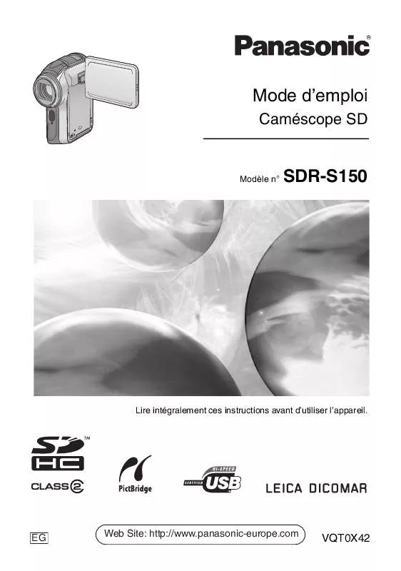 Mode d'emploi PANASONIC SDR-S150