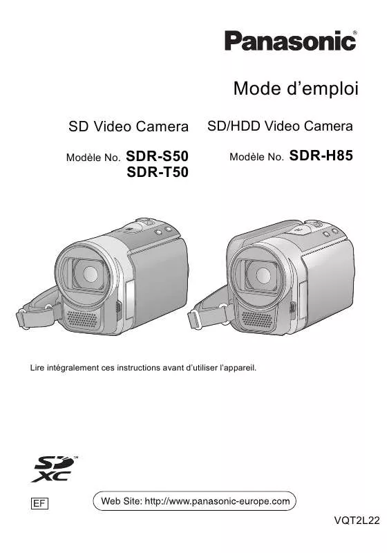 Mode d'emploi PANASONIC SD-RT50