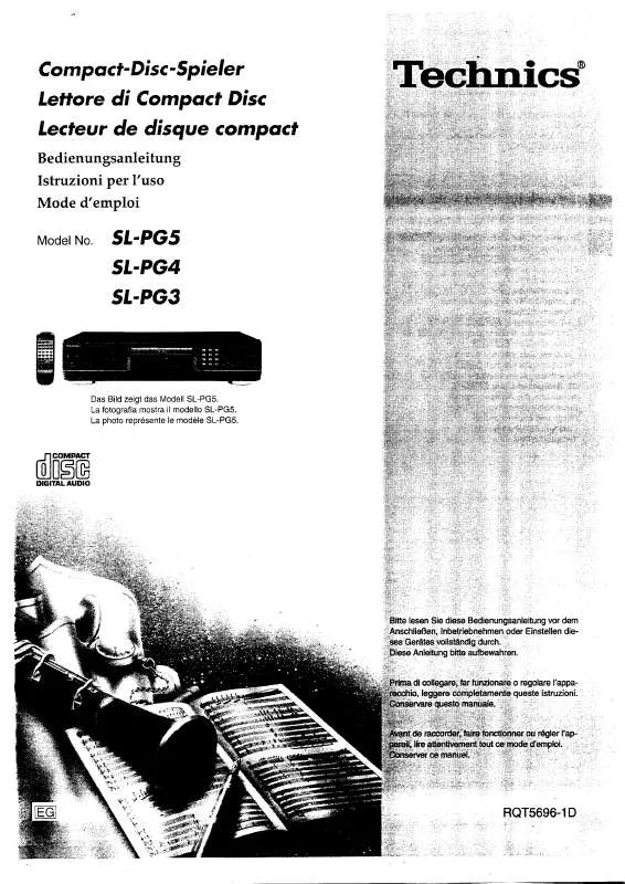 Mode d'emploi PANASONIC SL-PG5