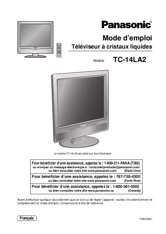 Mode d'emploi PANASONIC TC-14LA2D