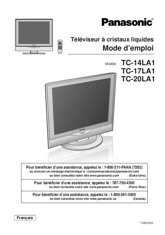 Mode d'emploi PANASONIC TC-17LA1