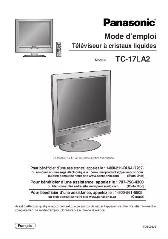 Mode d'emploi PANASONIC TC-17LA2