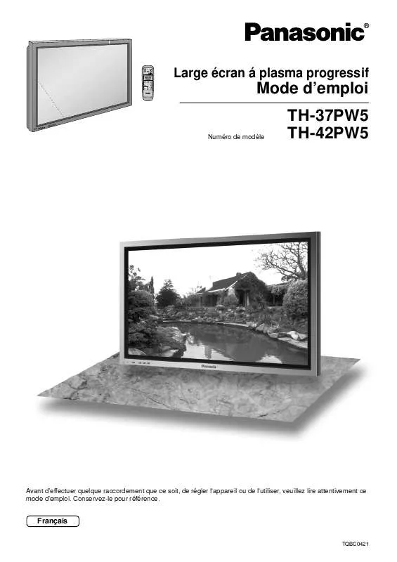 Mode d'emploi PANASONIC TH-37PW5RZ