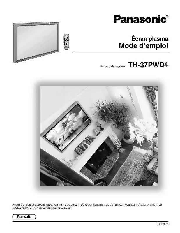 Mode d'emploi PANASONIC TH-37PWD3UZ