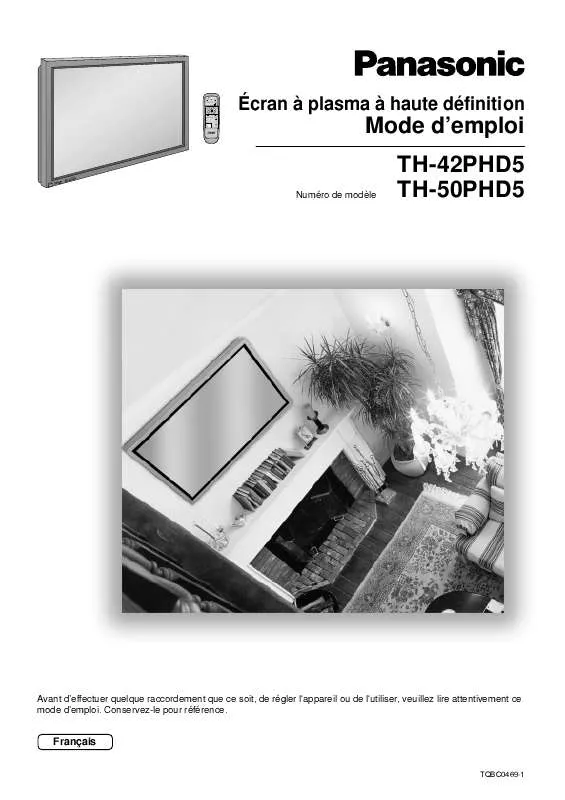 Mode d'emploi PANASONIC TH-42PHD5EX