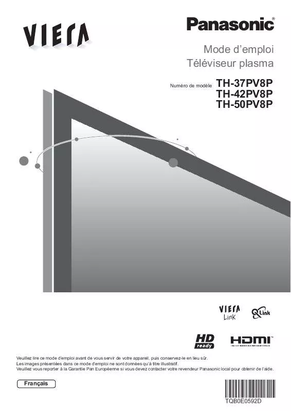 Mode d'emploi PANASONIC TH-50PV8P