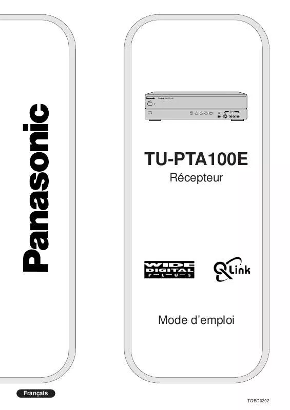 Mode d'emploi PANASONIC TU-PTA100E