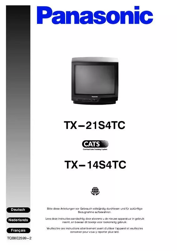 Mode d'emploi PANASONIC TX-14S4TC