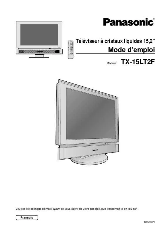 Mode d'emploi PANASONIC TX-15LT2F