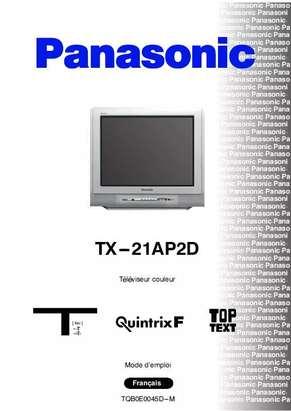 Mode d'emploi PANASONIC TX-21AP2D