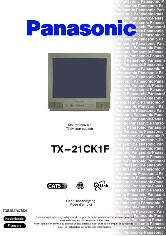 Mode d'emploi PANASONIC TX-21CK1F