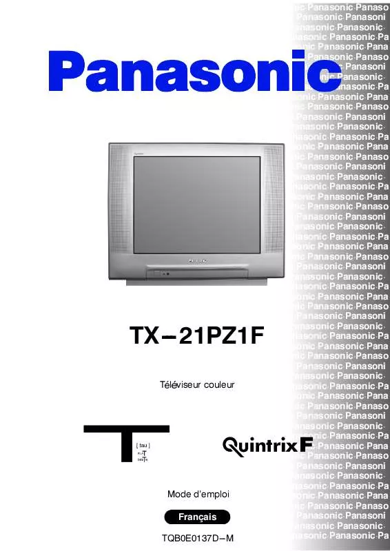 Mode d'emploi PANASONIC TX-21PZ1F