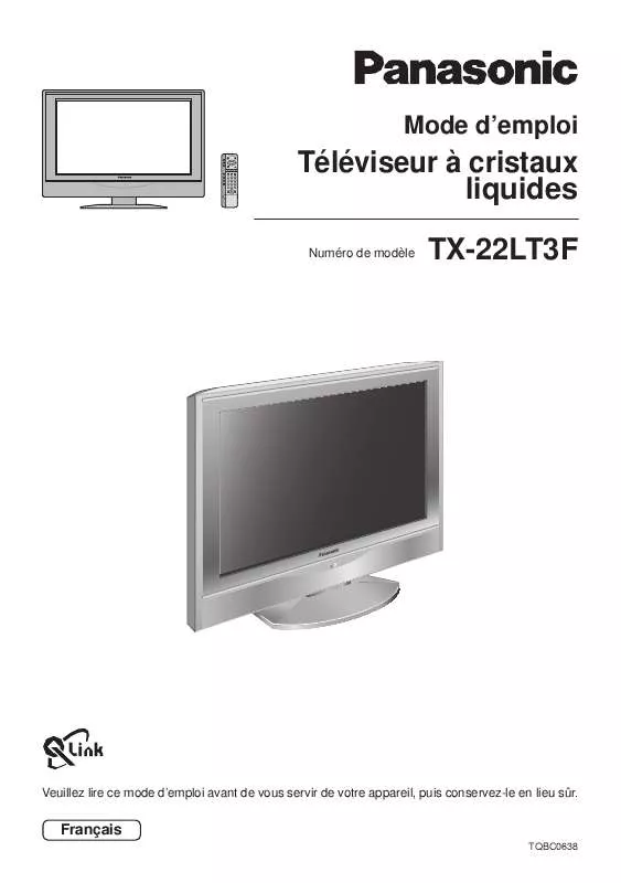 Mode d'emploi PANASONIC TX-22LT3F