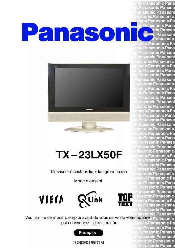 Mode d'emploi PANASONIC TX-23LX50F