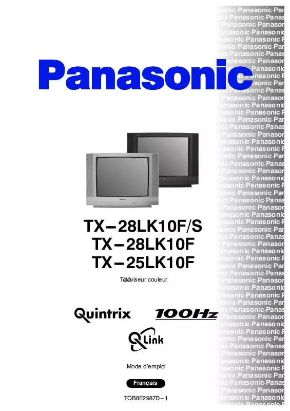 Mode d'emploi PANASONIC TX-25LK10F