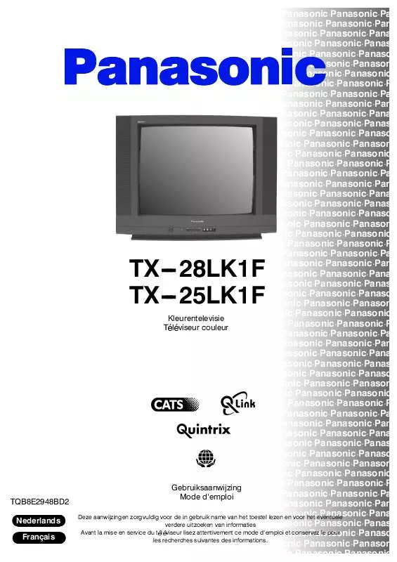 Mode d'emploi PANASONIC TX-25LK1F