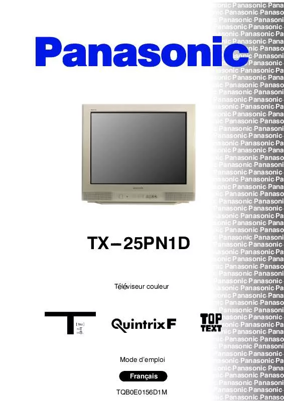 Mode d'emploi PANASONIC TX-25PN1D