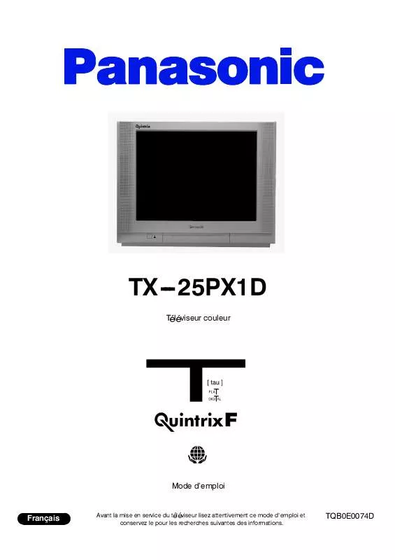 Mode d'emploi PANASONIC TX-25PX1D