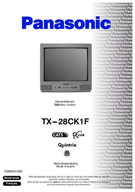 Mode d'emploi PANASONIC TX-28CK1F