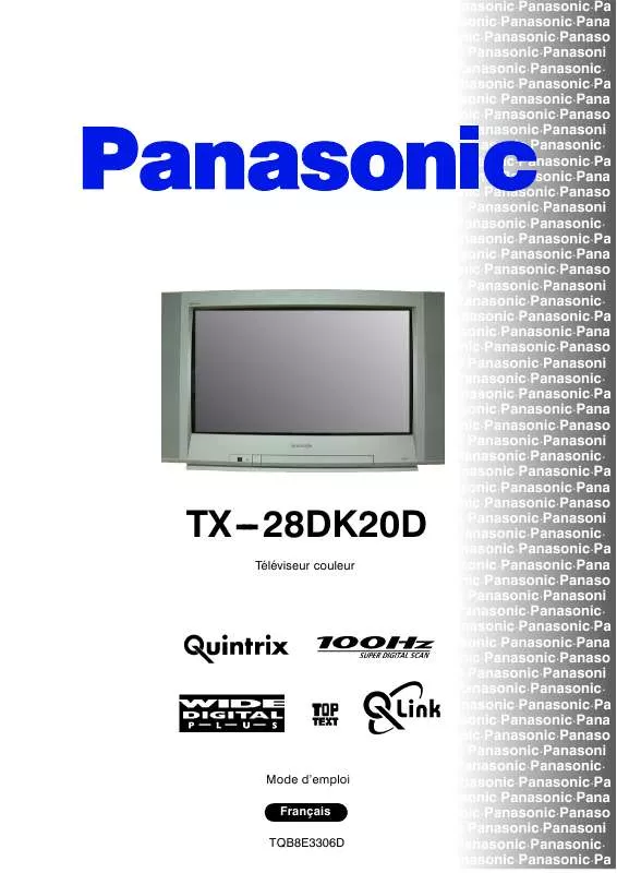 Mode d'emploi PANASONIC TX-28DK20D