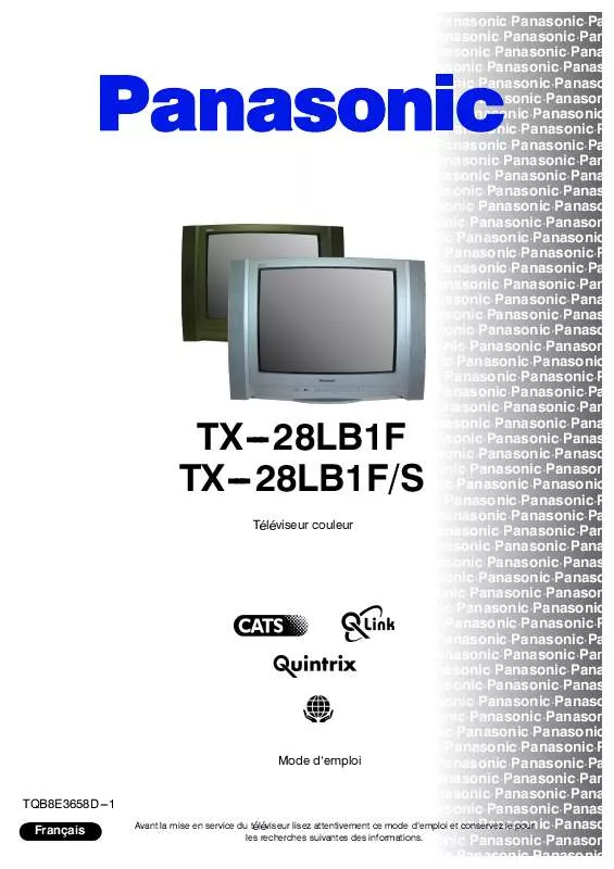 Mode d'emploi PANASONIC TX-28LB1F