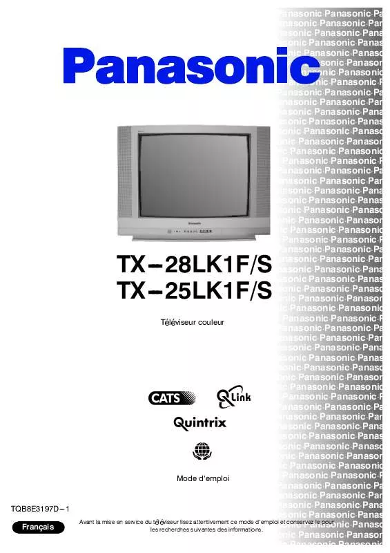 Mode d'emploi PANASONIC TX-28LK1FS