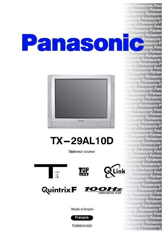 Mode d'emploi PANASONIC TX-29AL10D