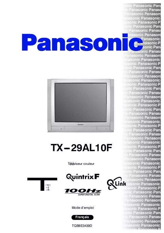 Mode d'emploi PANASONIC TX-29AL10F