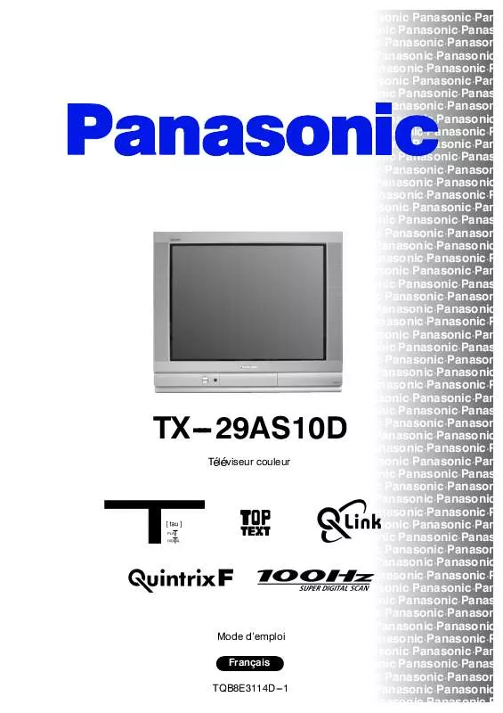 Mode d'emploi PANASONIC TX-29AS10D