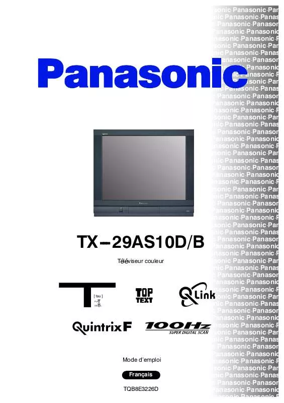 Mode d'emploi PANASONIC TX-29AS10DB