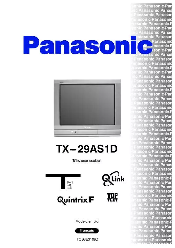 Mode d'emploi PANASONIC TX-29AS1D