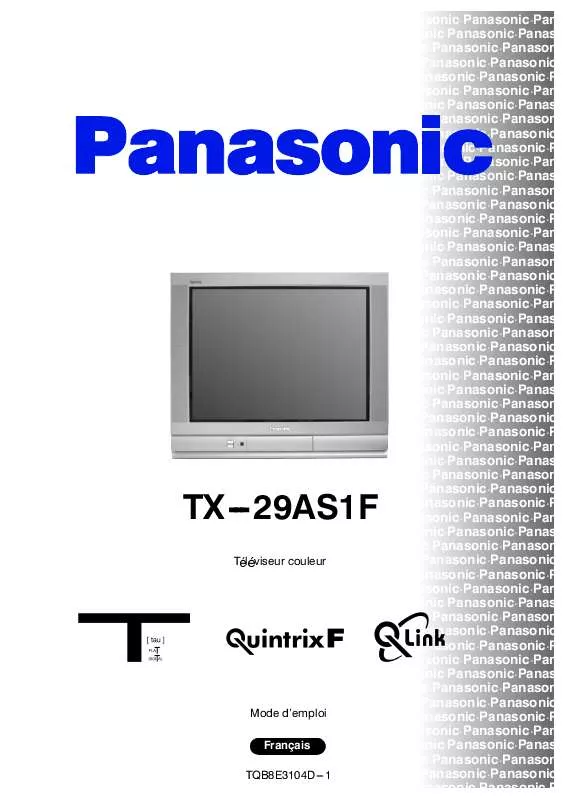 Mode d'emploi PANASONIC TX-29AS1F