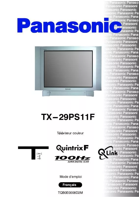 Mode d'emploi PANASONIC TX-29PS11F