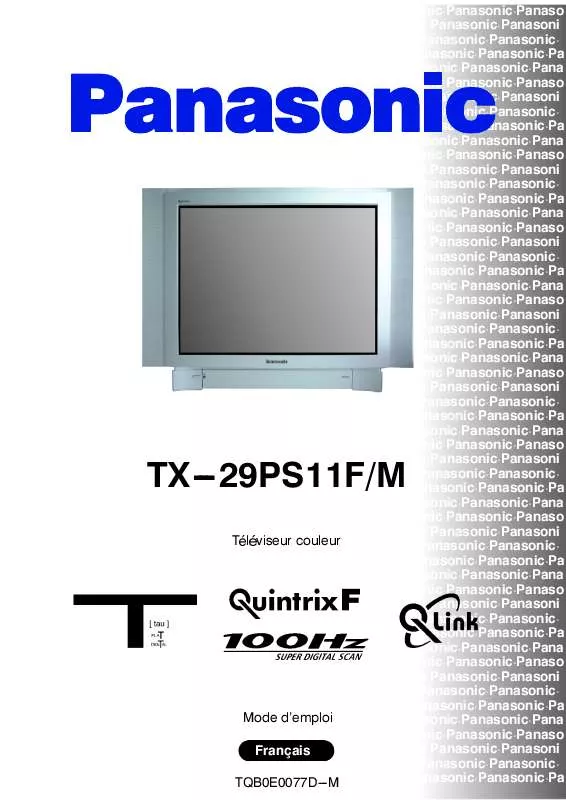 Mode d'emploi PANASONIC TX-29PS11FM