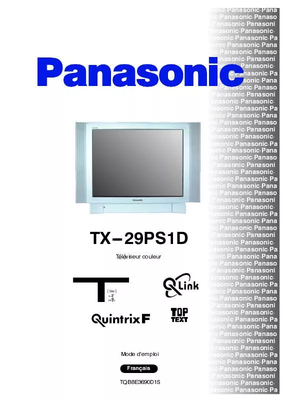 Mode d'emploi PANASONIC TX-29PS1D