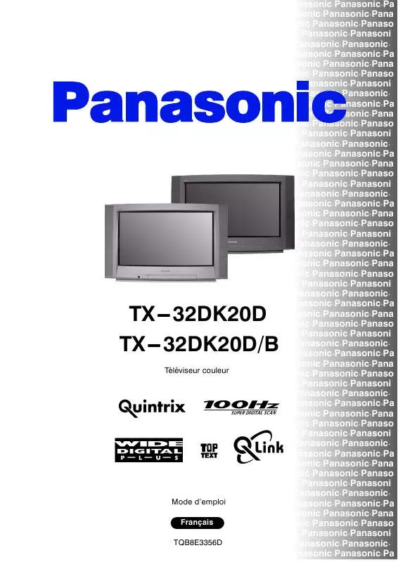 Mode d'emploi PANASONIC TX-32DK20DB