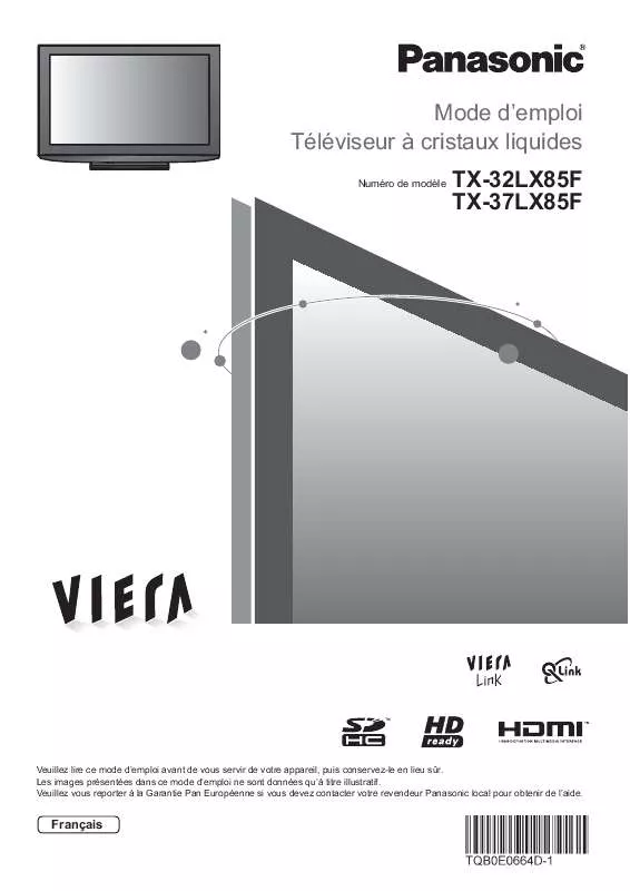 Mode d'emploi PANASONIC TX-32LX85F