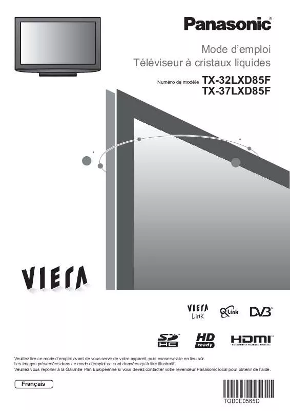 Mode d'emploi PANASONIC TX-32LXD85F