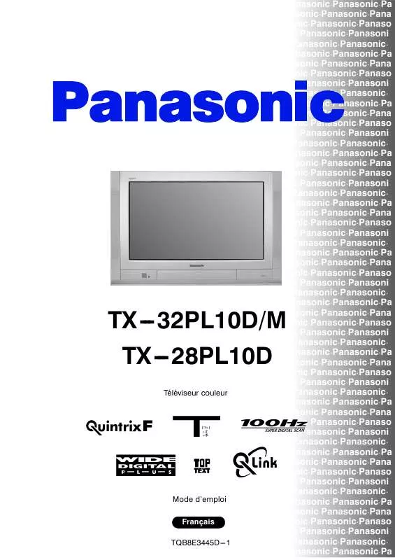 Mode d'emploi PANASONIC TX-32PL10DM